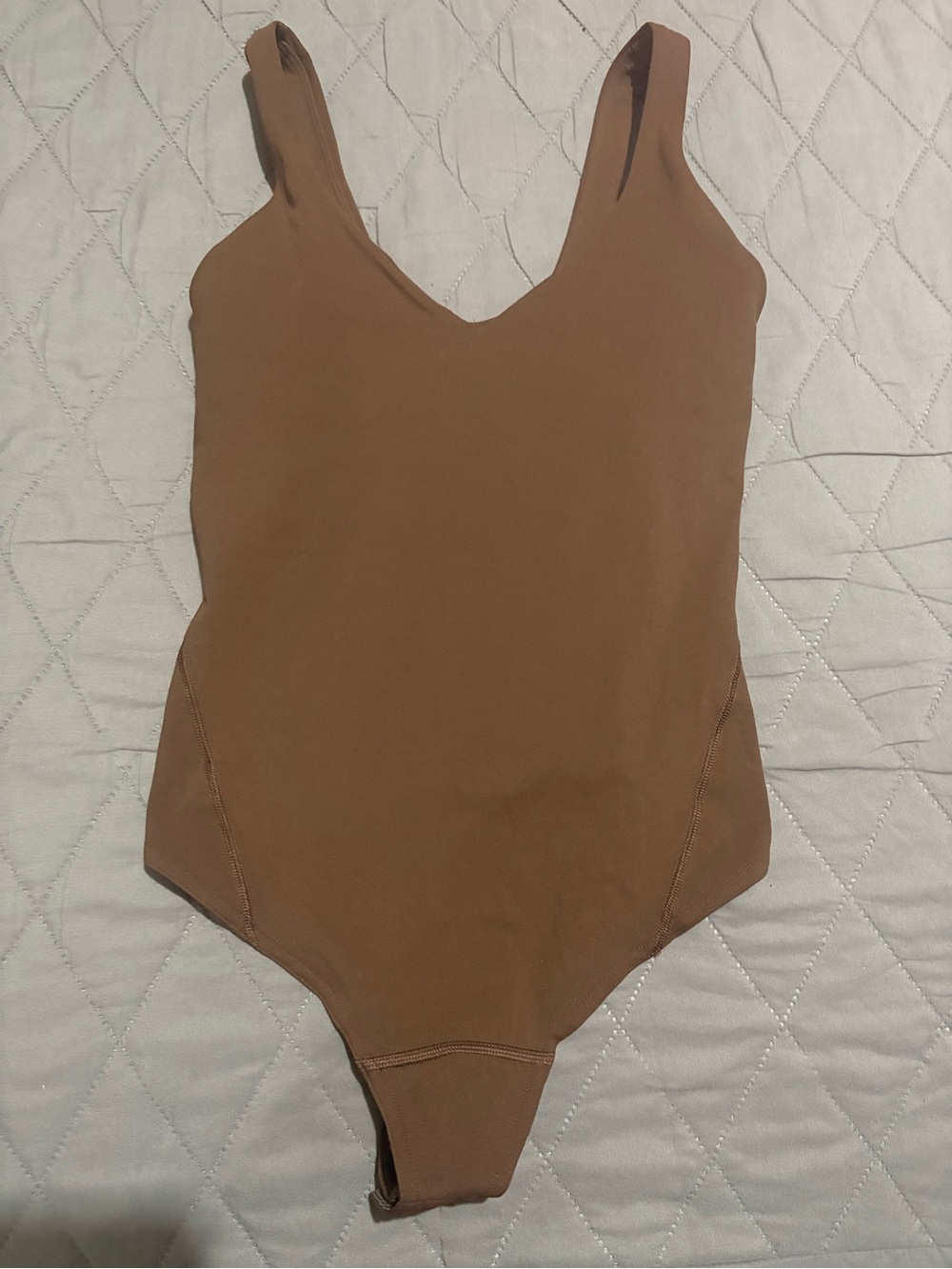 lululemon athletica Women’s Brown V‑Neck Bodysuit